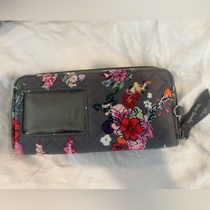 Vera Bradley bifold wallet “hope blooms” with clear pocket